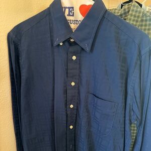 Burberry London blue print pattern button up large